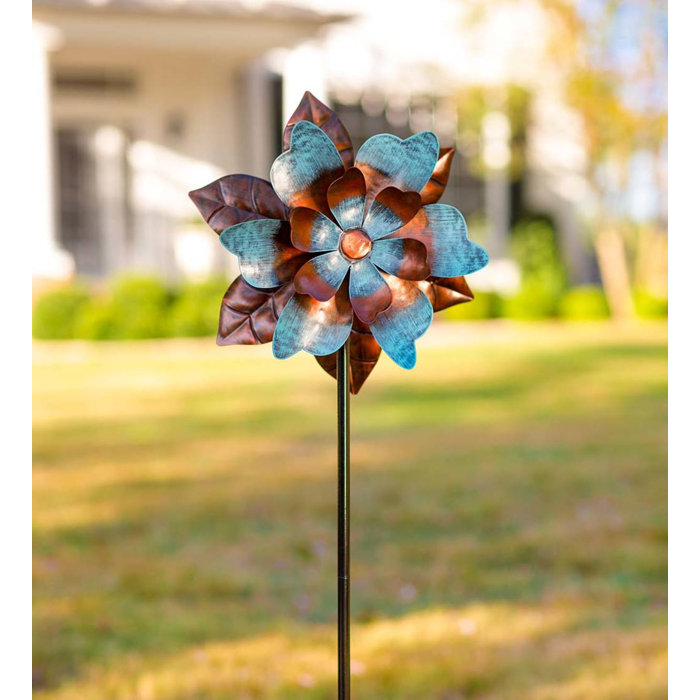 Wind & Weather Flower Metal Wind Spinner Rotator & Reviews Wayfair